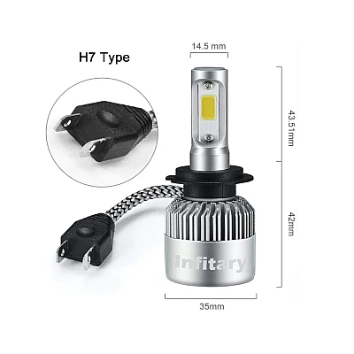 Set 2 becuri LED auto R6 H1/H8 putere 80W - 8000 Lumeni temperatura 6500k Set 2 becuri LED auto R6 H1/H8 putere 80W - 8000 Lumeni temperatura 6500k