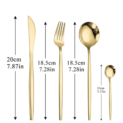 Set de 24 piese tacamuri in stil portughez- culoare Alb si auriu Set de 24 piese tacamuri in stil portughez- culoare Alb si auriu