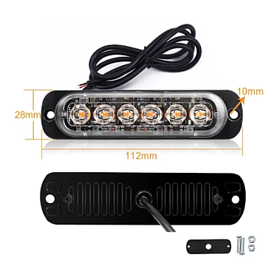Proiector stroboscopic 6 LED-uri pentru grila Proiector stroboscopic 6 LED-uri pentru grila