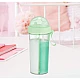 Pahar dublu 600 ml cu 2 paie VERDE Pahar dublu 600 ml cu 2 paie VERDE