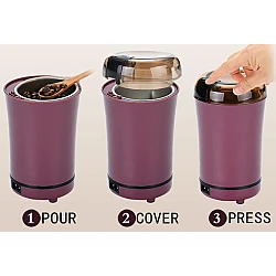 Rasnita electrica pentru cafea sau condimente stil cana cu capac Rasnita electrica pentru cafea sau condimente stil cana cu capac