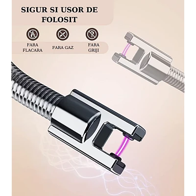 Aprinzator electric cu arc si gat lung flexibil ideal aprindere lumanari aragaz cuptor semineu anti vant
