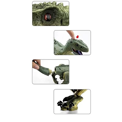 Jucarie 3D dinozaur cu lumini dinosaur assassin Jucarie 3D dinozaur cu lumini dinosaur assassin