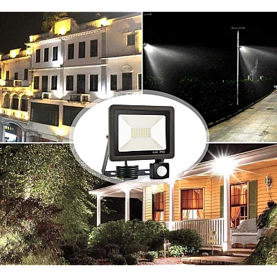Proiector led 10W cu senzor de miscare 900lm , IP66 220V Proiector led 10W cu senzor de miscare 900lm , IP66 220V