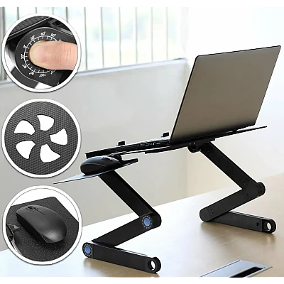 Masuta laptop reglabila si pliabila X8, cu suport pentru mouse Masuta laptop reglabila si pliabila X8, cu suport pentru mouse