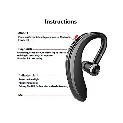 Casca handsfree Bluetooth model business S109 Negru MD Casca handsfree Bluetooth model business S109 Negru MD