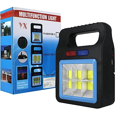 Lanterna cu incarcare solara pentru camping YX 605COB 6 cu maner 1 W LED COB Lanterna cu incarcare solara pentru camping YX 605COB 6 cu maner 1 W LED COB