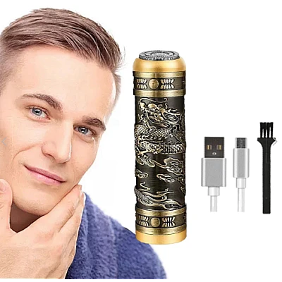 Mini aparat de ras electric reincarcabil cu USB rezistent la apa model Retro Mini aparat de ras electric reincarcabil cu USB rezistent la apa model Retro