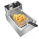 Friteuza electrica de grasime capacitate 6L si maner din otel inoxidabil Friteuza electrica de grasime capacitate 6L si maner din otel inoxidabil