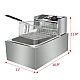 Friteuza electrica de grasime capacitate 6L si maner din otel inoxidabil Friteuza electrica de grasime capacitate 6L si maner din otel inoxidabil