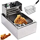 Friteuza electrica de grasime capacitate 6L si maner din otel inoxidabil Friteuza electrica de grasime capacitate 6L si maner din otel inoxidabil