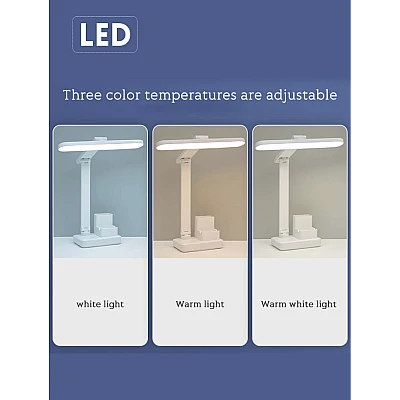 Lampa de birou pliabila LED cu suport pentru pix și suport pentru telefon
