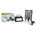 Kit solar pentru iluminare LED JA2009 cu 3 becuri si panou solar