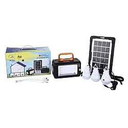 Kit solar pentru iluminare LED JA2009 cu 3 becuri si panou solar