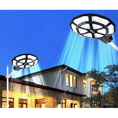 Lampa solara stradala 990 LED putere 1000W cu telecomanda ROTUNDA Lampa solara stradala 990 LED putere 1000W cu telecomanda ROTUNDA