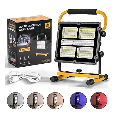 Proiector solar cu LED uri de mare putere si functie Power Bank W877 3 Proiector solar cu LED uri de mare putere si functie Power Bank W877 3