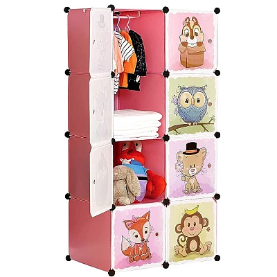 Dulap portabil pentru haine cu desene animate 74x147x37 cm din Plastic Dulap portabil pentru haine cu desene animate 74x147x37 cm din Plastic