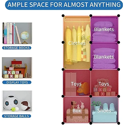 Dulap portabil pentru haine cu desene animate 74x147x37 cm din Plastic Dulap portabil pentru haine cu desene animate 74x147x37 cm din Plastic