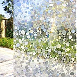 Folie decorativa vitrostatica pentru geam autoadeziva  45 x 300 cm model PIETRICELE
