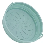 Set 2 x Tava rotunda din silicon pentru friteuza stil cosulet cu 2 manere