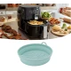 Set 2 x Tava rotunda din silicon pentru friteuza stil cosulet cu 2 manere