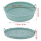 Set 2 x Tava rotunda din silicon pentru friteuza stil cosulet cu 2 manere