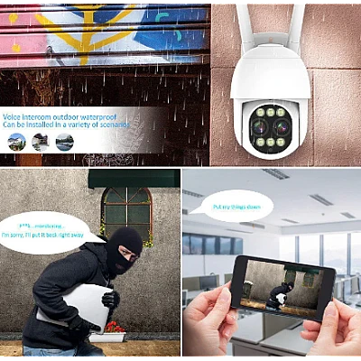Camera de Supraveghere PTZ 1080HD Smart lentila duala 2.4G Wifi Camera de Supraveghere PTZ 1080HD Smart lentila duala 2.4G Wifi