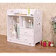 Cutie de depozitare cosmetice cu 2 sertare Alb Cutie de depozitare cosmetice cu 2 sertare Alb