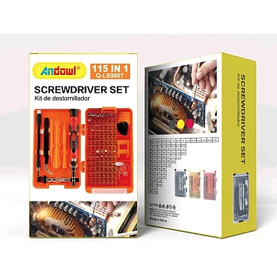 Set Trusa Surubelnite de Precizie 115 in 1 din Otel pentru Telefoane Prize Console Electrocasnice Q LS9807 Set Trusa Surubelnite de Precizie 115 in 1 din Otel pentru Telefoane Prize Console Electrocasnice Q LS9807