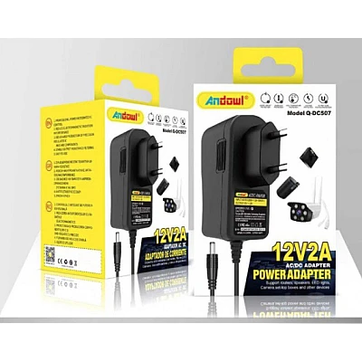 Sursa de Alimentare AC/DC 12V 2A Mufa 5.5 x 2.5mm Negru Q DC507 Sursa de Alimentare AC/DC 12V 2A Mufa 5.5 x 2.5mm Negru Q DC507