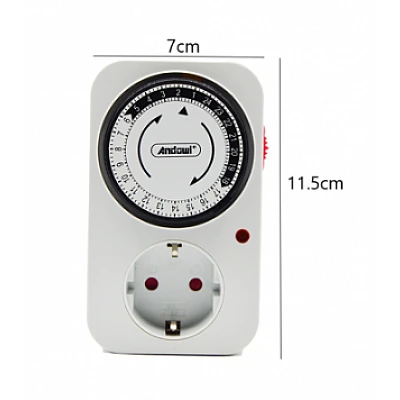 Adaptor Priza Programabila Mecanic Andowl DS115 16A Adaptor Priza Programabila Mecanic Andowl DS115 16A