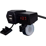 Incarcator USB pentru motocicleta 4in1 CD3311 afisaj LED