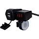 Incarcator USB pentru motocicleta 4in1 CD3311 afisaj LED Incarcator USB pentru motocicleta 4in1 CD3311 afisaj LED