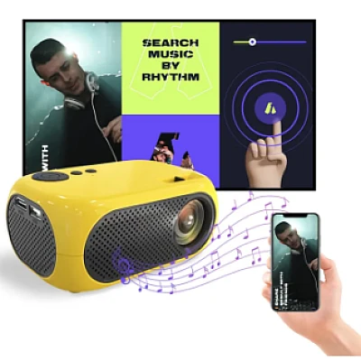 Mini proiector portabil HD 1080P sunet surround 360 de grade Videoproiector Home Cinema Mini proiector portabil HD 1080P sunet surround 360 de grade Videoproiector Home Cinema