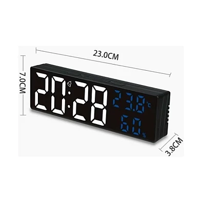 Ceas de Birou Digital cu Termometru si Umiditate Model DS3818l ALB Ceas de Birou Digital cu Termometru si Umiditate Model DS3818l ALB
