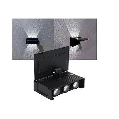 Lampa Solara de Perete Dubla cu Panou Solar 6 LED Lampa Solara de Perete Dubla cu Panou Solar 6 LED