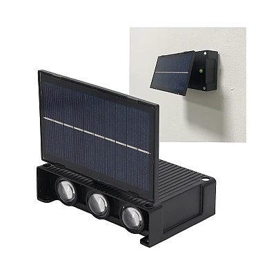 Lampa Solara de Perete Dubla cu Panou Solar 6 LED Lampa Solara de Perete Dubla cu Panou Solar 6 LED