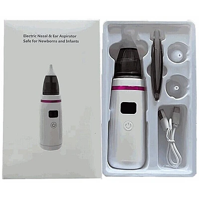 Aspirator cu DISPLAY Electric Nazal pentru Bebelusi cu 5 Viteze Alb Aspirator cu DISPLAY Electric Nazal pentru Bebelusi cu 5 Viteze Alb