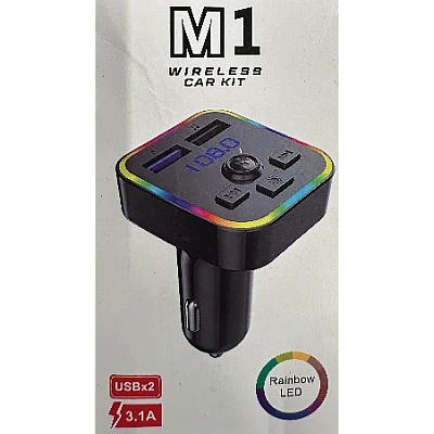 Transmitator Muzical FM Auto M1 USBx2 Negru Transmitator Muzical FM Auto M1 USBx2 Negru