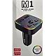Transmitator Muzical FM Auto M1 USBx2 Negru Transmitator Muzical FM Auto M1 USBx2 Negru