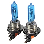Set 2 becuri auto cu halogen H15 12V putere 15/55W Super White