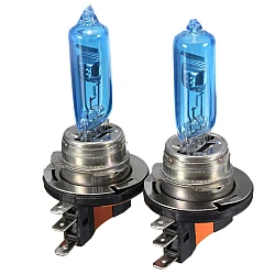 Set 2 becuri auto cu halogen H15 12V putere 15/55W Super White