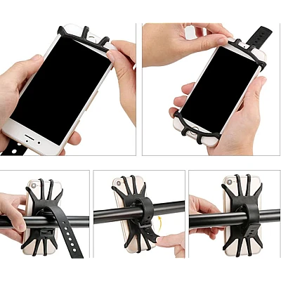 Suport de telefon pentru bicicleta din silicon 8 brate Suport de telefon pentru bicicleta din silicon 8 brate