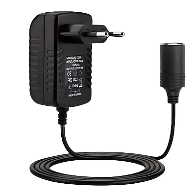 Adaptor priza 240V la 12V convertor cu priza tip bricheta 2A 24W model 1220 Adaptor priza 240V la 12V convertor cu priza tip bricheta 2A 24W model 1220