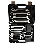 Trusa chei combinate cu clichet si cap articulat dimensiuni de la 8 la 24mm 14 piese