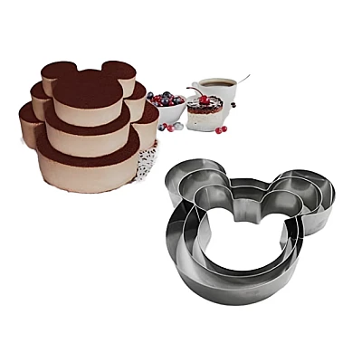 Set 3 forme pentru tort model Mickey Mouse Set 3 forme pentru tort model Mickey Mouse