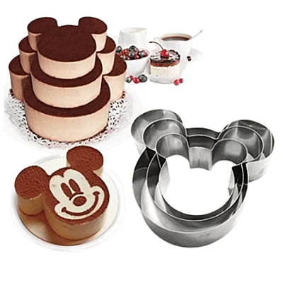 Set 3 forme pentru tort model Mickey Mouse Set 3 forme pentru tort model Mickey Mouse