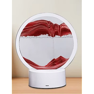 Clepsidra decorativa cu nisip miscator 25 cm ROSU