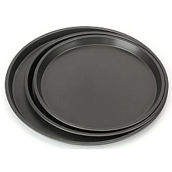 Set 3 tavi rotunde pentru pizza din teflon