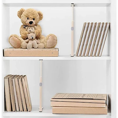 Set 2 organizatoare albe reglabile pentru sertar Set 2 organizatoare albe reglabile pentru sertar